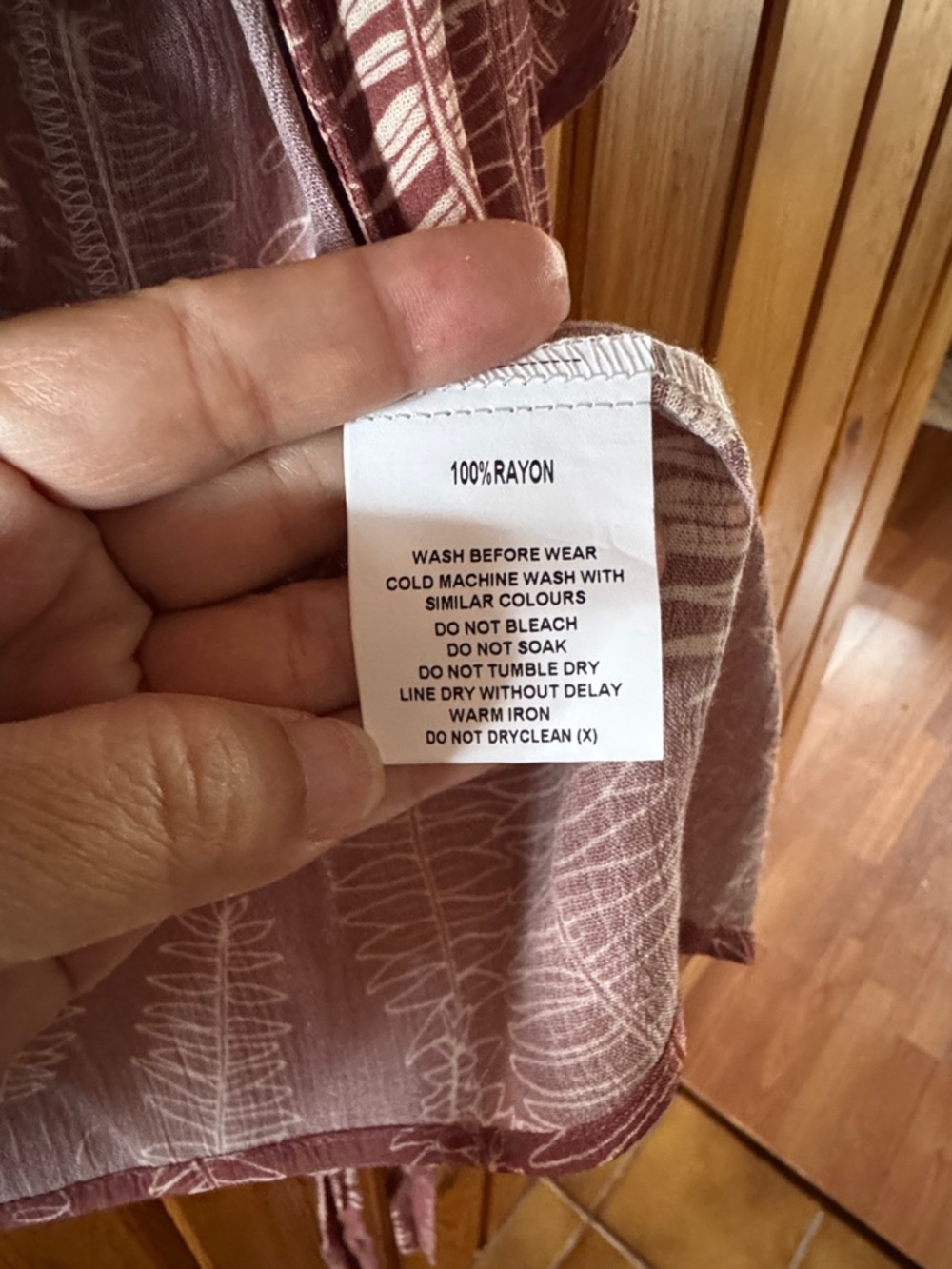 BNWT Simply sisters kimono cover up Mauve Botanical Tie-Front Women's Top - Picture 5 of 5